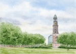 Postcard DIN-A6 Hamburg Main Church St. Michaelis Michel HH4
